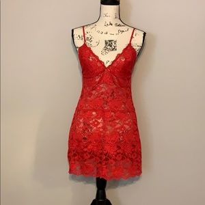 Red Lace Night Gown